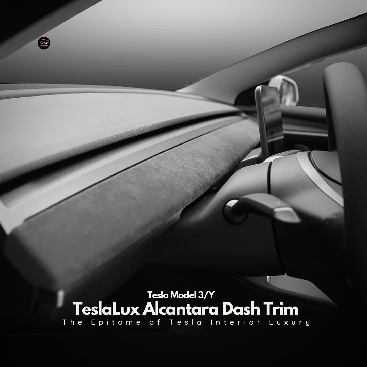 TeslaLux Alcantara Dash Trim - The Epitome of Tesla Interior Luxury