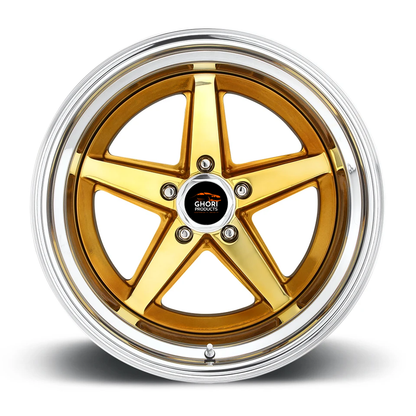 Radiant Gold Rush - Forged Aluminum T112 Wheels for Tesla Model S 5X120 (Set of 4)