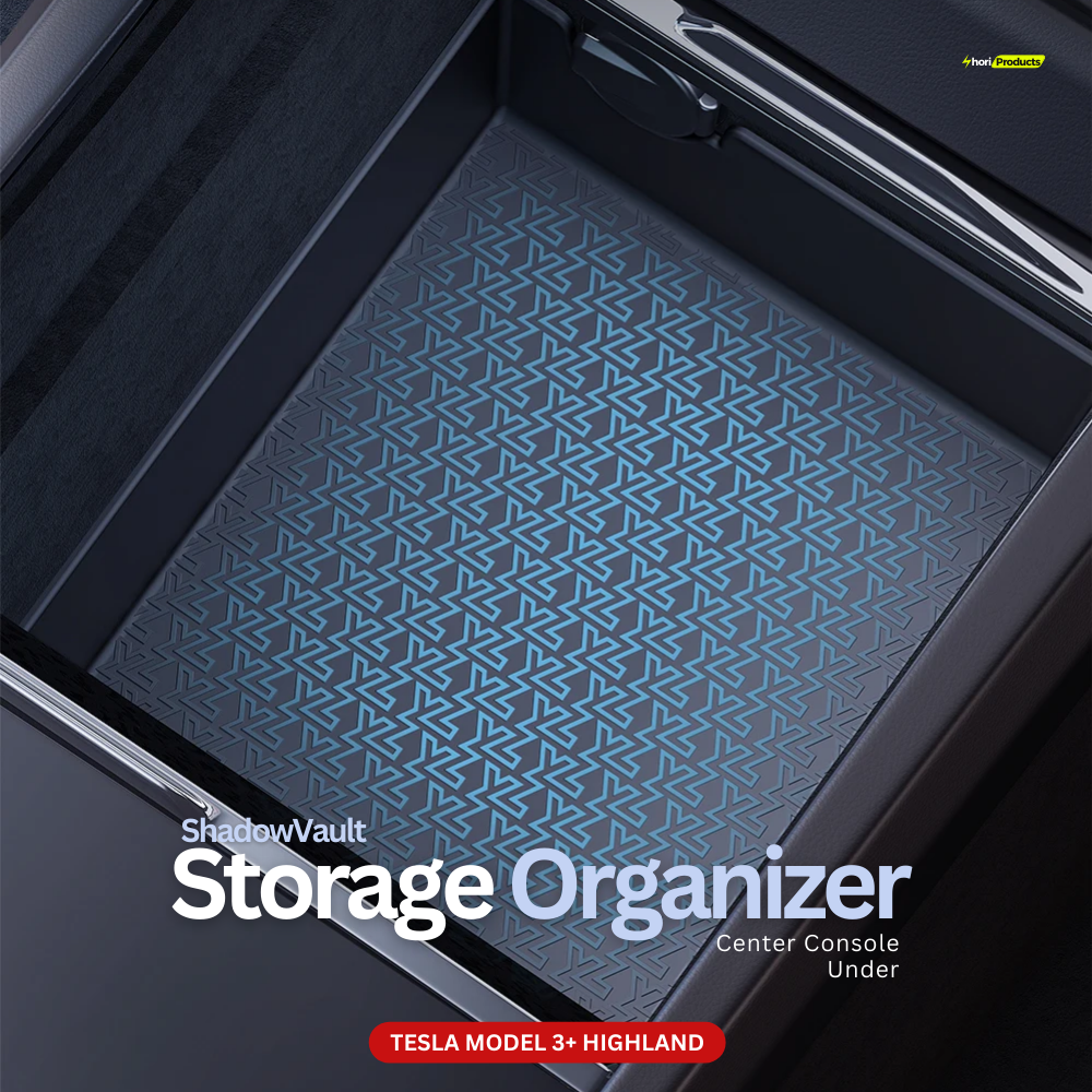 ShadowVault: Center Console Under Storage Organizer For New Tesla Model 3 Highland 2024