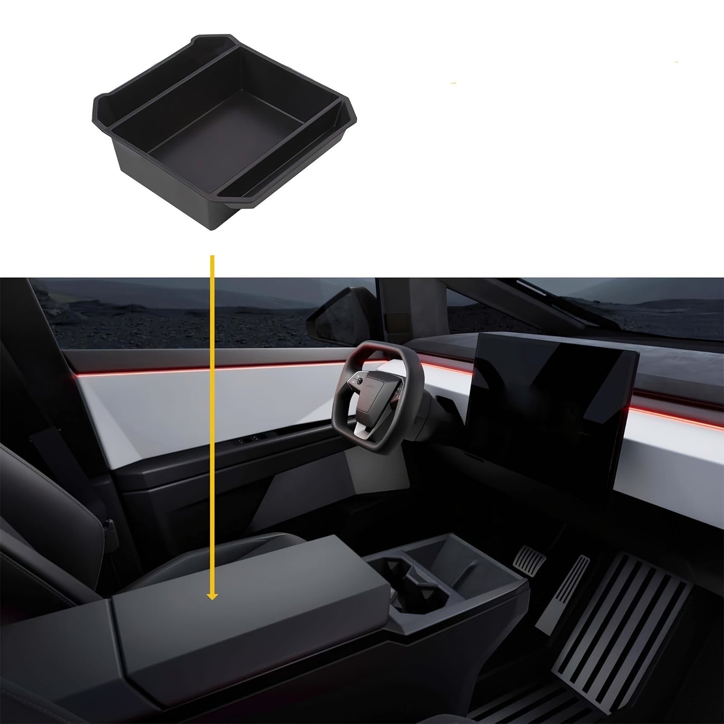 CyberTronix: Tesla Cybertruck 2024 Center Console Organizer