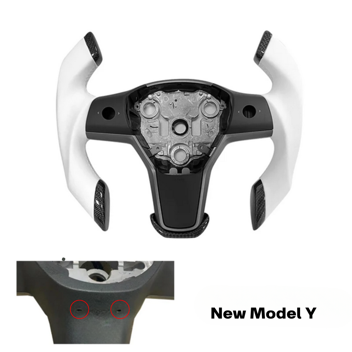 Aero-Carbon Fiber Steering Wheel for Tesla Model 3 Y