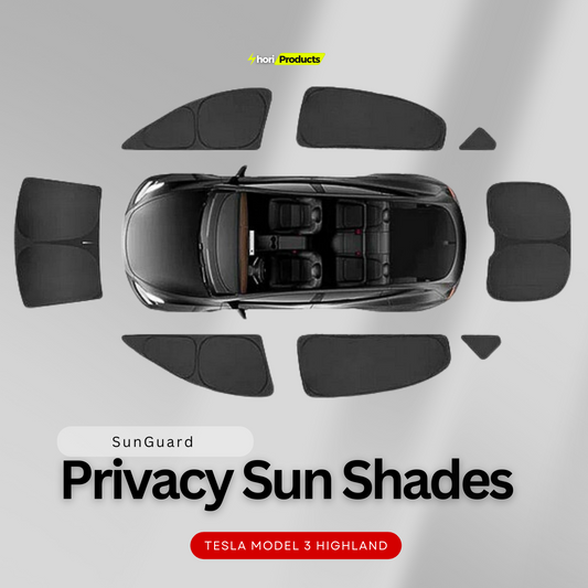 SunGuard for Tesla Model 3+ Highland: Custom-Fit Privacy Sun Shades