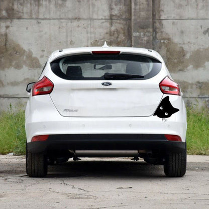 Reflective Personalities: Cat-Themed Car Sticker