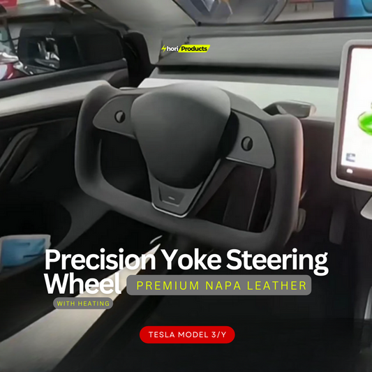 Tesla Model 3/Y Precision Yoke Steering Wheel With Heating - Premium NAPA Leather