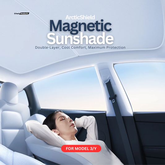ArcticShield: Double-Layer Magnetic Sunshade for Tesla Model 3/Y 2024
