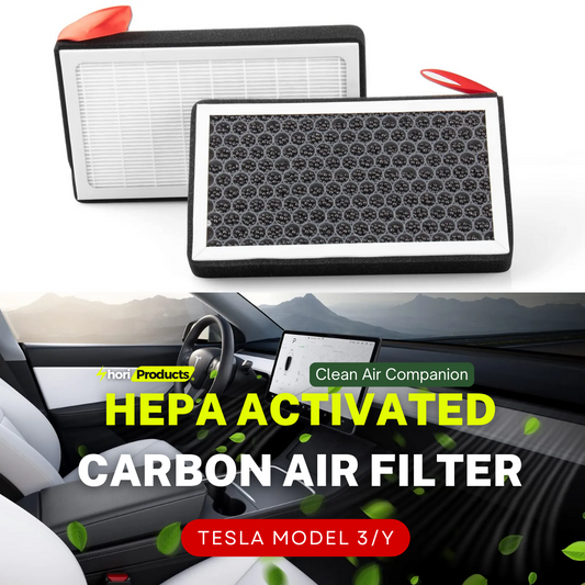 Tesla Model 3 & Y HEPA Activated Carbon Air Filter - Clean Air Companion