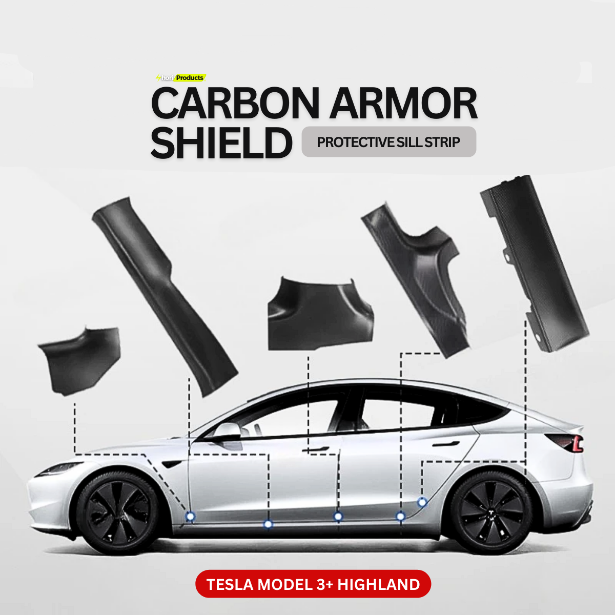 Carbon Armor Shield for Tesla Model 3 Highland 2024