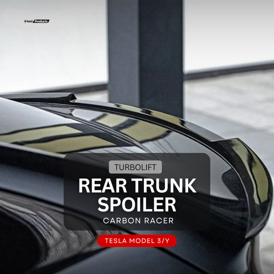 TurboLift: Carbon Racer Rear Trunk Spoiler for Tesla Model 3/Y