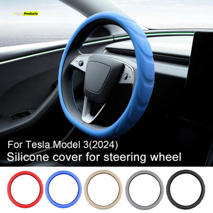 Silicone Steering Wheel Cover Booster for Tesla New Model 3+ Highland 2024