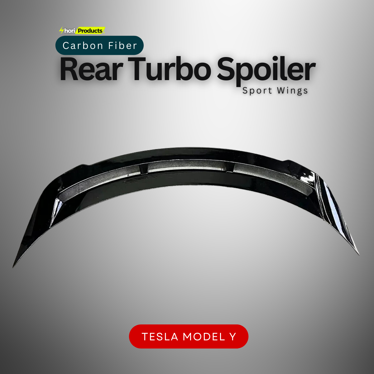 Tesla Model Y Carbon Fiber Rear Turbo Spoiler - Sport Wings