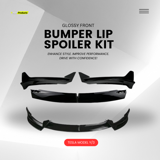 Glossy Front Bumper Lip Spoiler Kit for Tesla Model 3/Y
