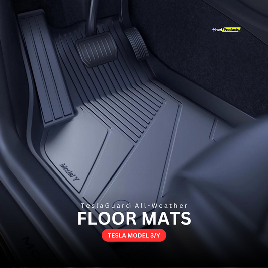 TeslaGuard All-Weather Floor Mats: Elite Edition for Model 3/Y (2021-2023)
