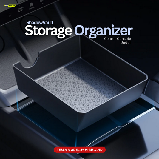 ShadowVault: Center Console Under Storage Organizer For New Tesla Model 3 Highland 2024