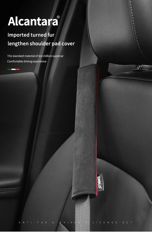 Tesla Model 3/Y Alcantara Seat Belt Comfort Sleeve: Uncompromised Luxury