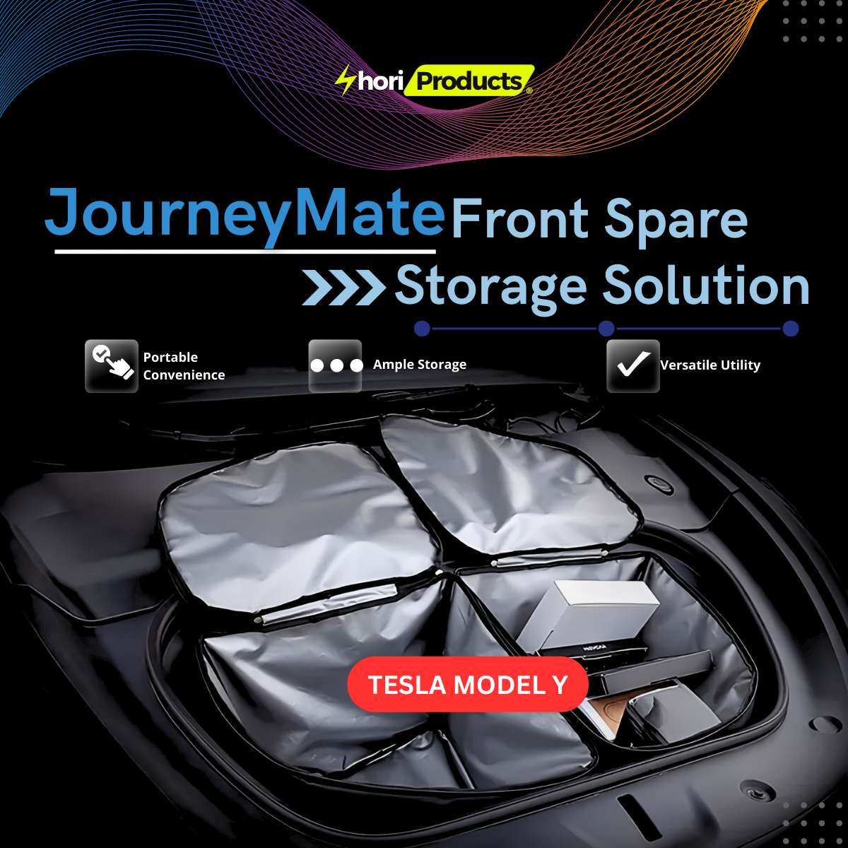 JourneyMate: Tesla Model Y Front Spare Storage Solution!