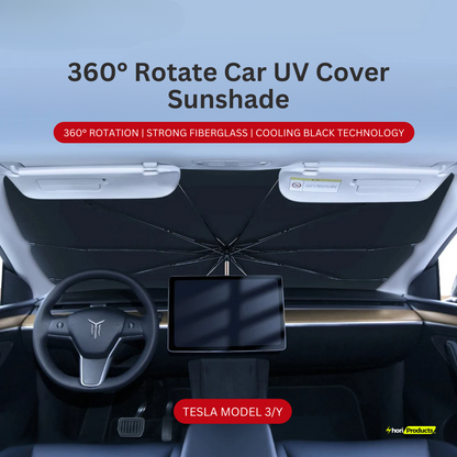 360° Rotate Car UV Cover Sunshade for Tesla Model 3/Y