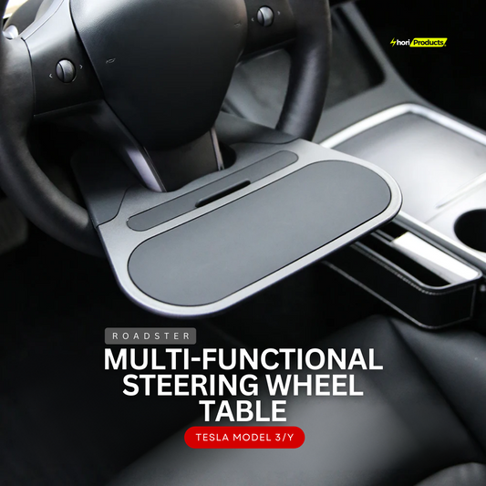 Roadster: Multi-Functional Steering Wheel Table for Tesla Model 3/Y