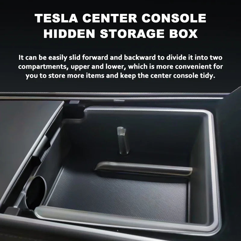 IllumiTray Center Console Organizer for Tesla Model 3 Y - 2021, 2022, 2023 Editions