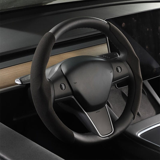 Tesla Carbon Fiber Steering Wheel Cover - Elevate Your Drive