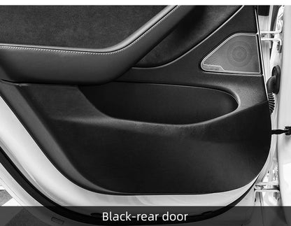 GuardianShield - Premium Leather Door Anti-Kick Sticker for Tesla Model Y/Model 3 2019-2023