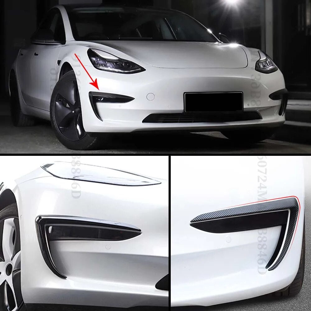 Front Fog Lamp Eyebrow for Tesla Model 3 Y 2016-2023