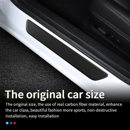 Carbon Fiber Threshold Decoration Strips for Tesla Model 3 and Model Y