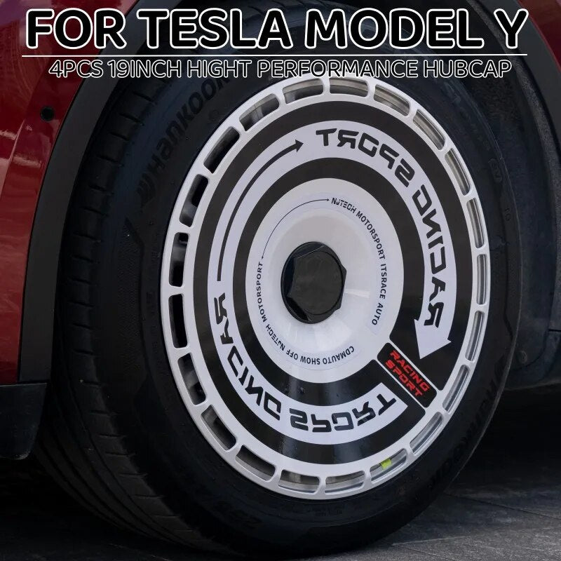 Elegant 19-Inch Hub Caps for Tesla Model Y
