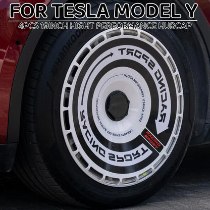 Elegant 19-Inch Hub Caps for Tesla Model Y