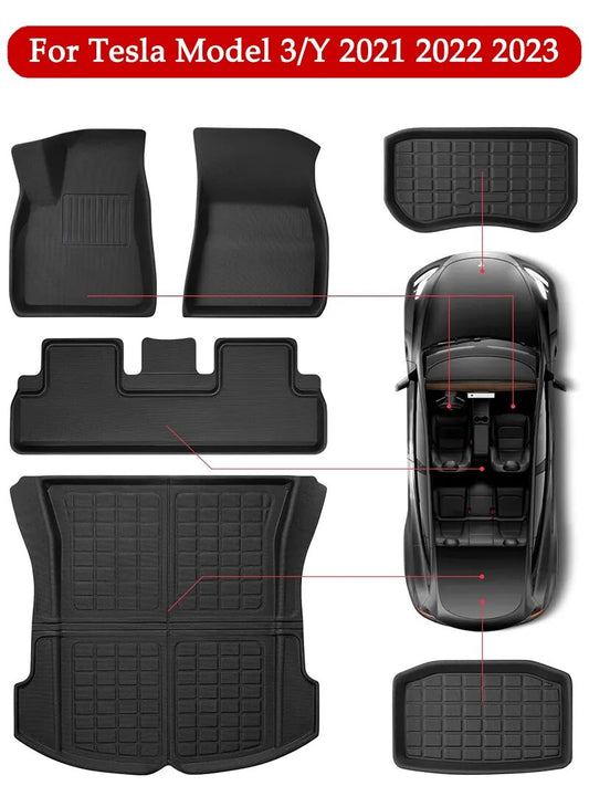 Premium XPE Floor Mats for Tesla Model 3 & Model Y