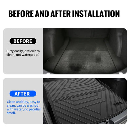 Tesla Model Y Trunk Mats - Dustproof Waterproof Protection