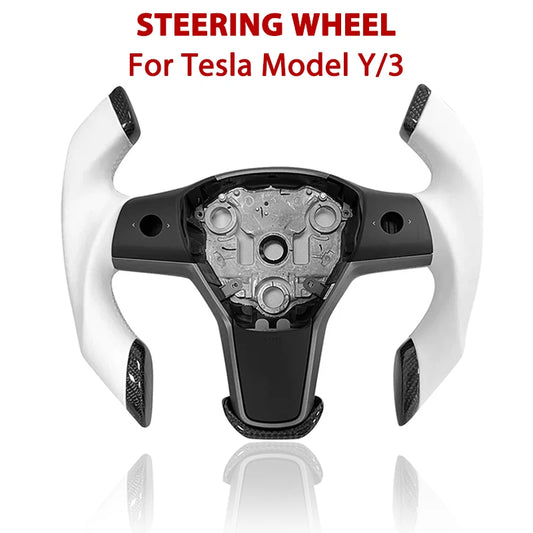 Aero-Carbon Fiber Steering Wheel for Tesla Model 3 Y