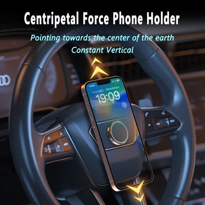 Magnetic Centripetal Phone Holder for Tesla - Obsidian Black