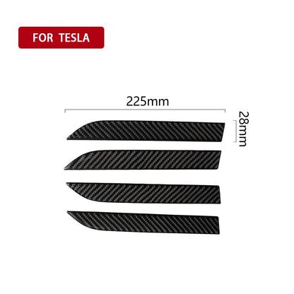 Carbon Fiber Door Handle Sticker Kit for Tesla Model X 2016-2020