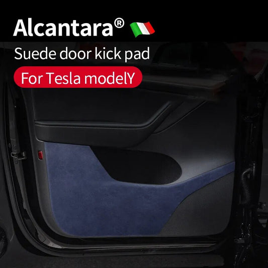 LuxGuard Alcantara Suede Car Door Protection Panels for Tesla Model 3 and Model Y