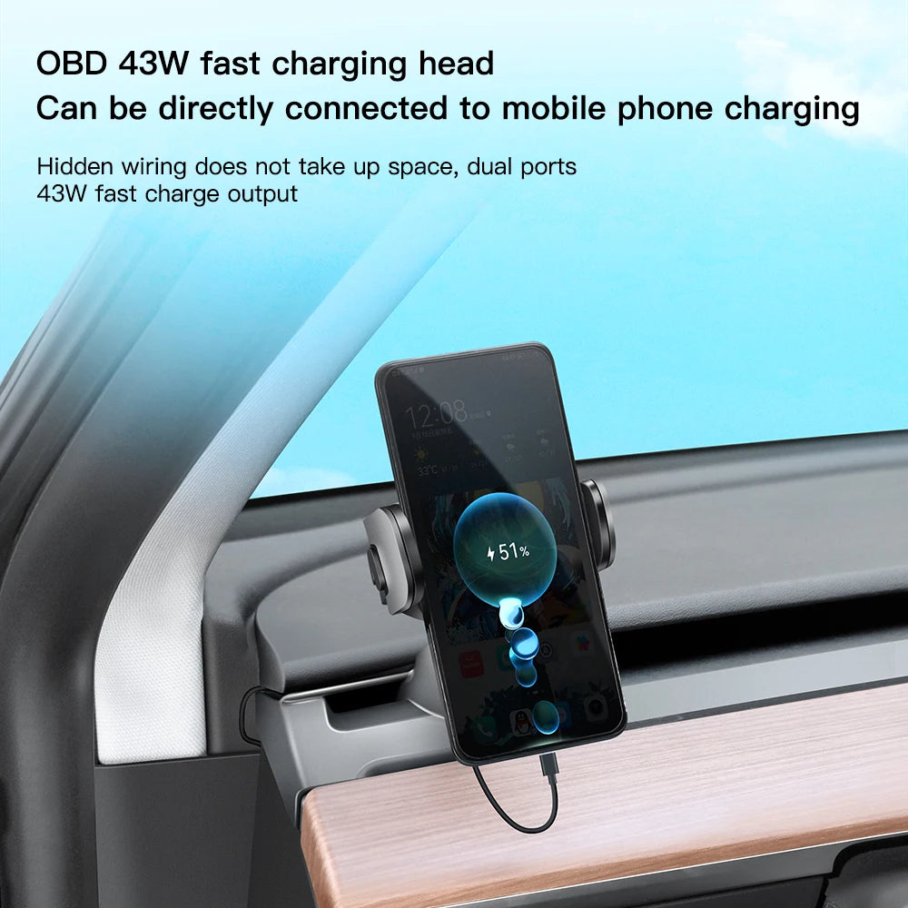 TechConnect Car Mount: Seamless Wireless Phone Holder