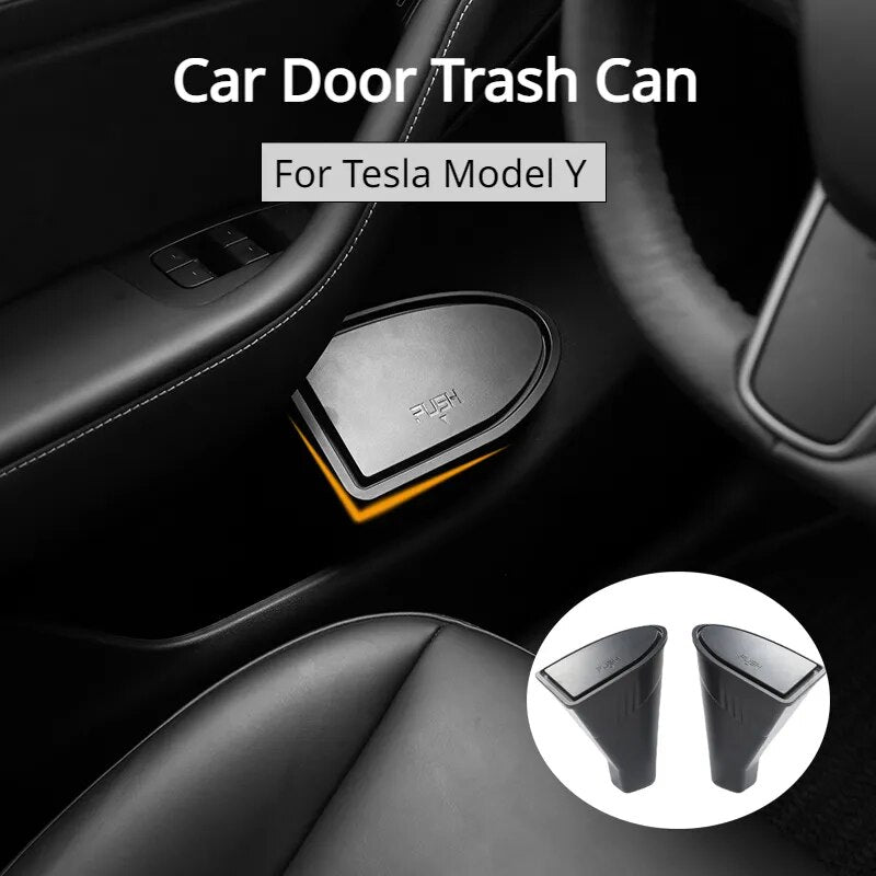 Model Y Door Trash Can - Interior Organization Simplified