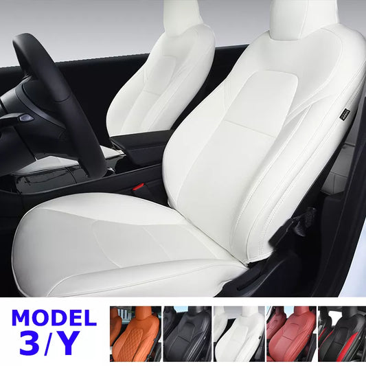 Tesla Model 3 Y Luxe Leather Seat Covers - SC203