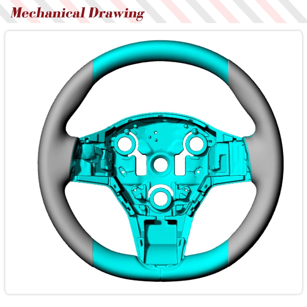 Tesla Model 3/Y Front Steering Wheel Enhancement Kit
