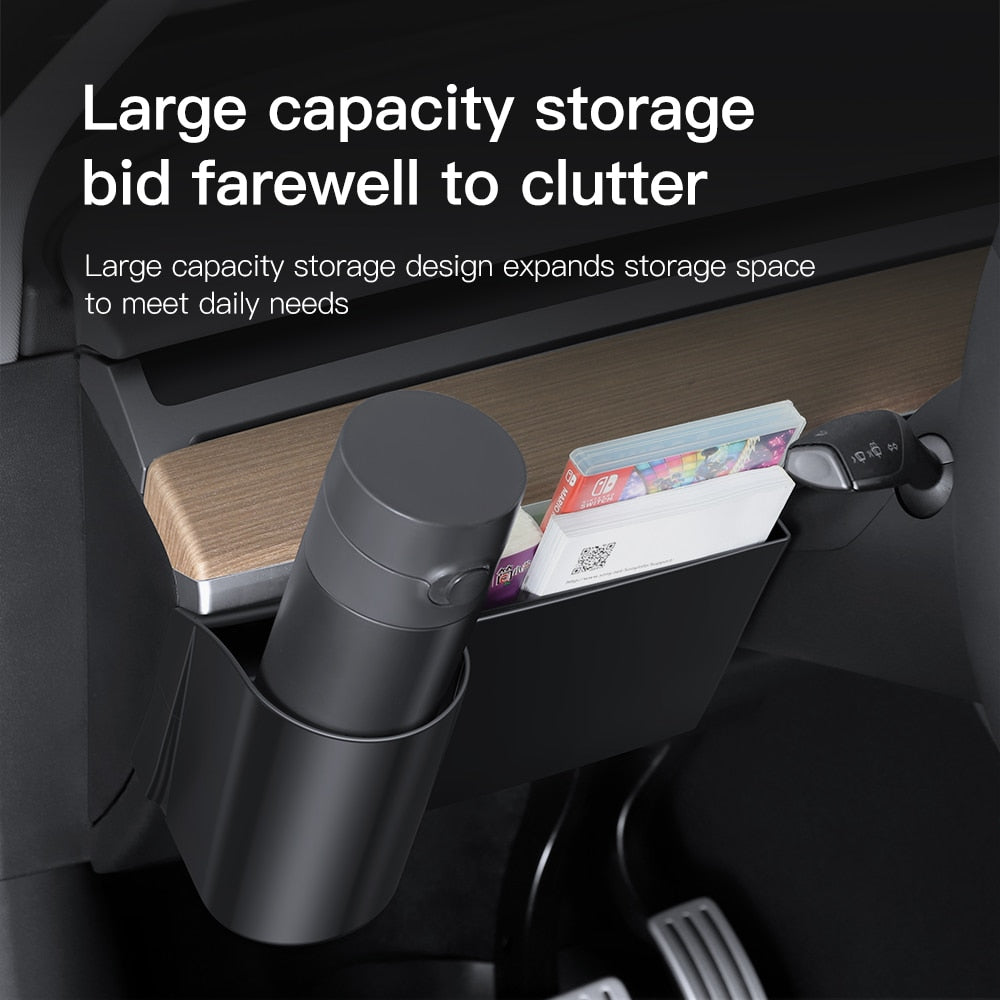 Tesla Model 3/Y ABS Car Accessory Storage Box with Cup Holder