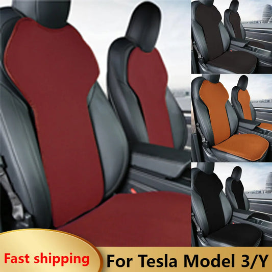 Ice Silk Car Seat Cover for Tesla Model 3/Y - Enhance Your Summer Drive in Ultimate Comfort