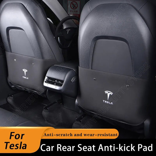 LuxeGuard Leather Car Rear Seat Anti-Kick Pads