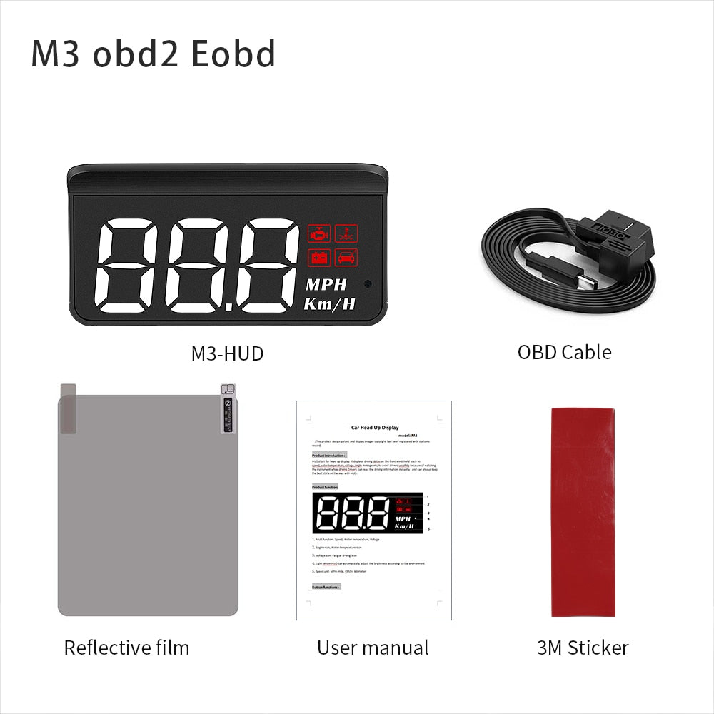 WYING M3 Auto OBD2 GPS Head-Up Display: The Ultimate Car Electronics H –  Ghori Products