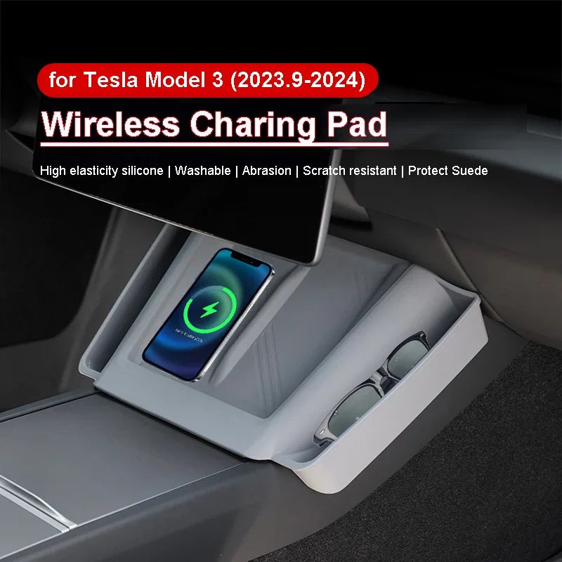 Central console Armrest Storage Box: Tesla Model 3+ Highland