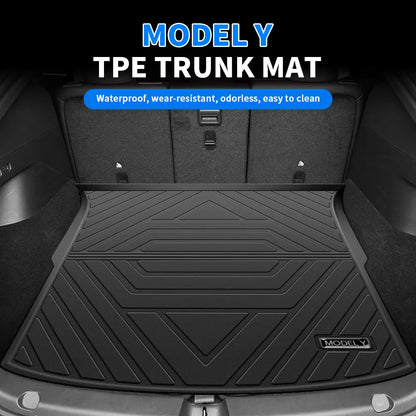 Tesla Model Y Trunk Mats - Dustproof Waterproof Protection