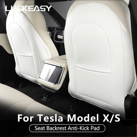 LUCKEASY Anti-Kick Pad for Tesla Model X Model S Car Seats