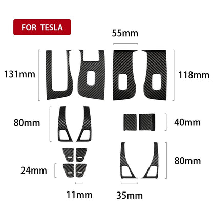 CarbonCraft Window Lifter Switch Panel Trim - Elevate Your Tesla Experience