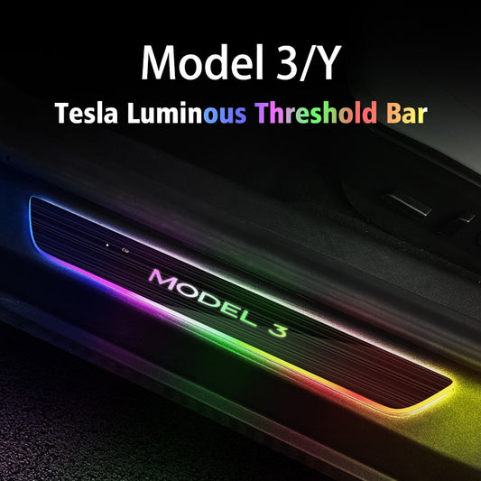 Carbon Fiber Tesla Model 3 Model Y LED Welcome Light Kit