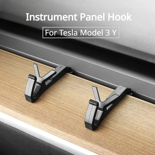 Versatile Interior Hooks and Phone Holder for Tesla Model 3/Y