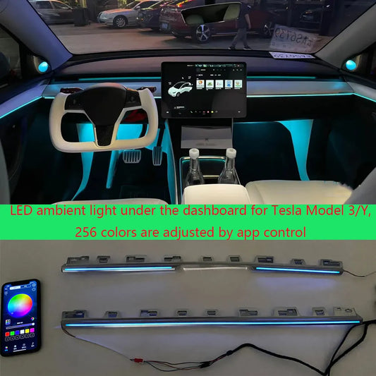 ChromaGlow 256 Colors LED Ambient Light for Tesla Model 3/Y