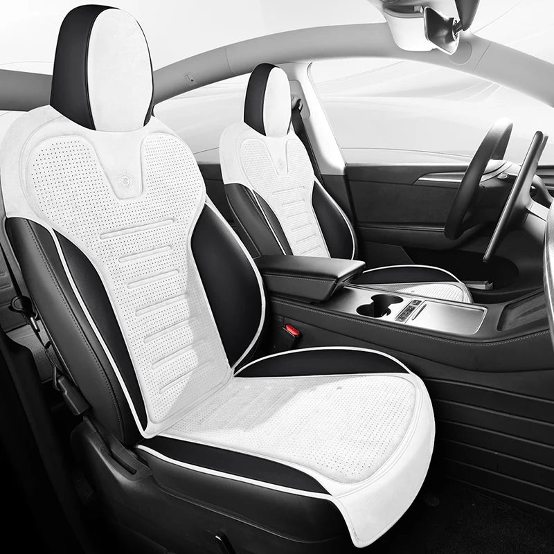 Ultimate Comfort: Suede Saddle Seat Cushion Pad for Tesla Model 3